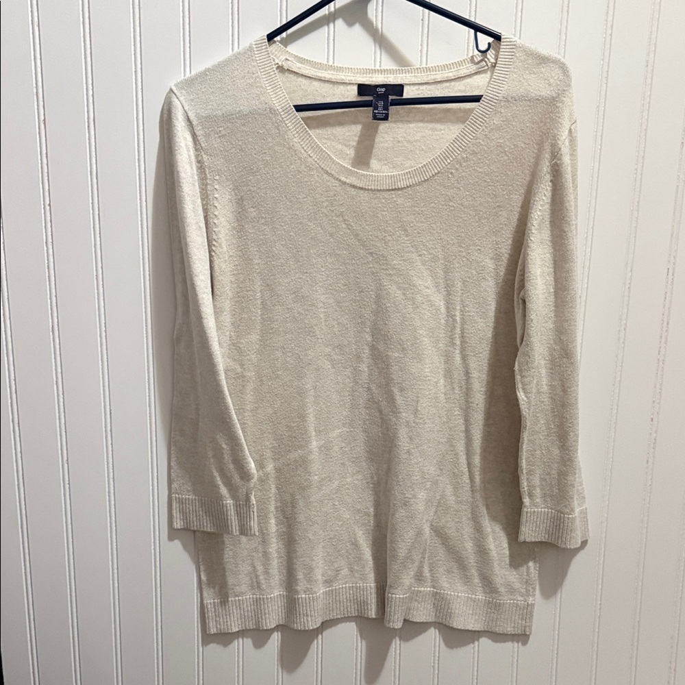 GAP Off-White Knit Top sweater l